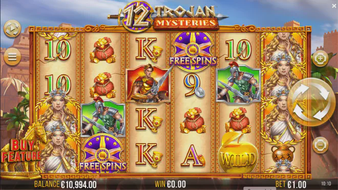 12 Trojan Mysteries Video Slot - Hohe Volatilität und 96,50% RTP