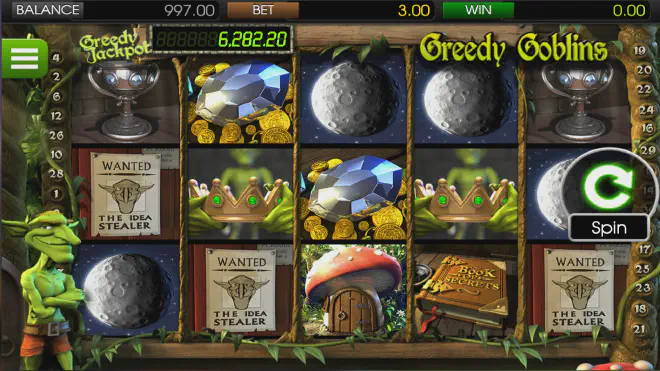 Drehen Sie den Greedy Goblins Slot für große Gewinne!