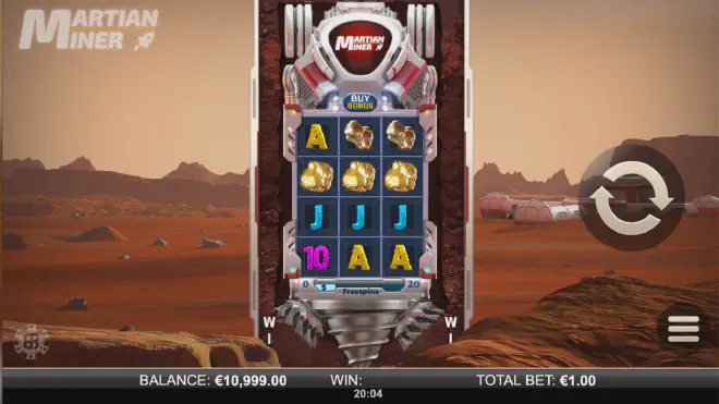 Spielen Sie den "Martian Miner Infinity Reels" Slot