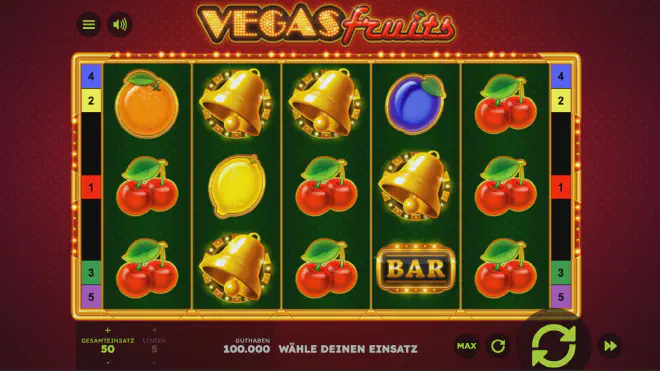 Vegas Fruits: Ein klassischer Slot von Gamomat